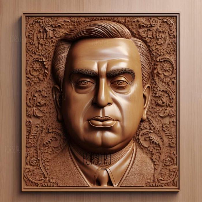 Mukesh Ambani 3 stl model for CNC